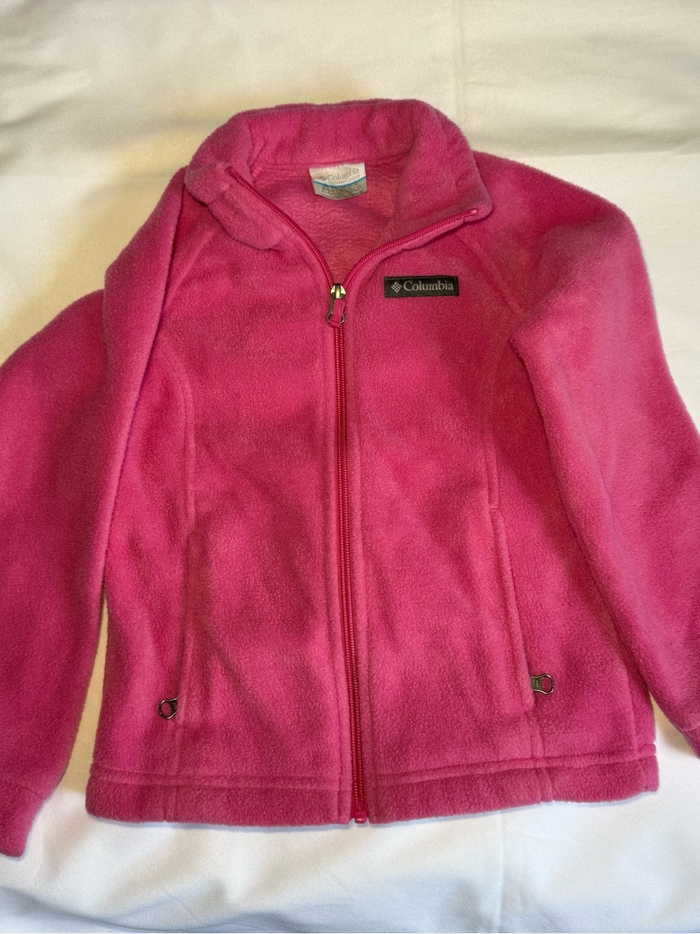 Columbia Girls Pink Full Zip Fleece Jacket Size XS (6/7) Youth